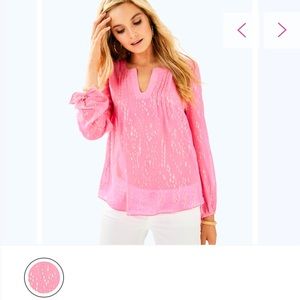 Lilly Pulitzer pink blouse top